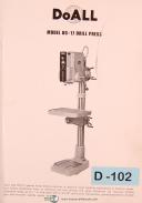 DoAll-DoAll Model DG-17, Drill Press, Operations & Parts Manual-DG-17-01